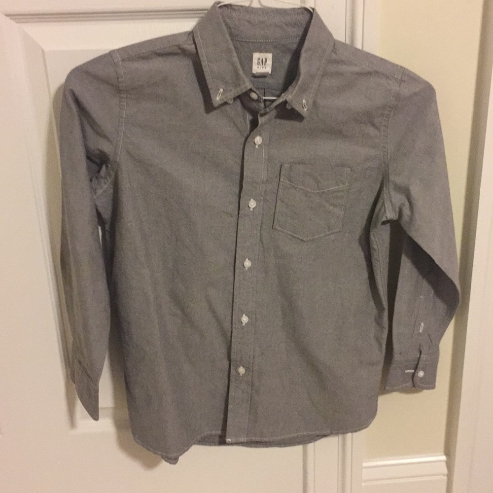 Gap kids gray button down